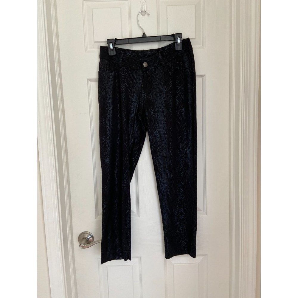Black Animal Print Seven 7 Jeggings (Size 10)